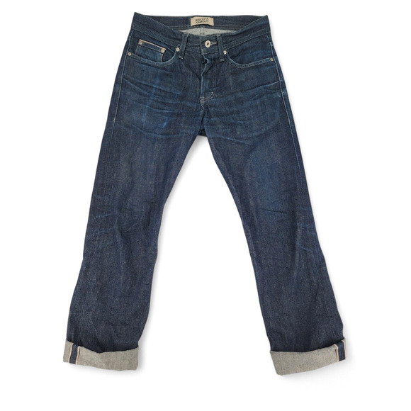 Naked & Famous Denim Weird Guy Size 29 Raw Japanese Selvedge Dark Wash Jeans - Picture 1 of 8